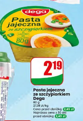 Pasta jajeczna ze szczypiorkiem promocja w Dino