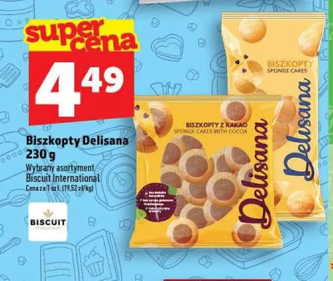 Biszkopty Delisana promocja w TOPAZ