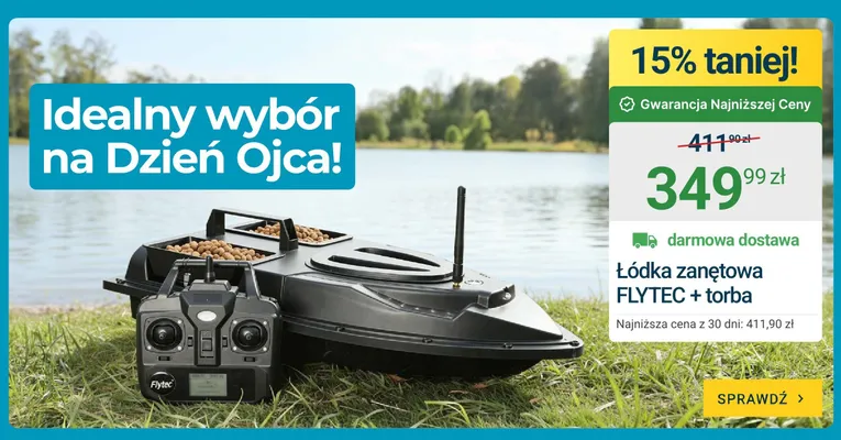 Łódka zanętowa FLYTEC + torba promocja w ERLI