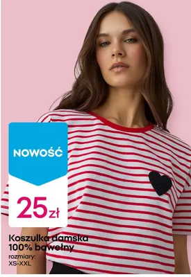 Koszulka damska 100% bawełny promocja w Pepco