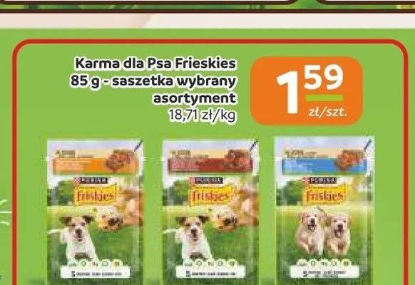 Karma dla psa Purina Friskies saszetka promocja w Społem Częstochowa