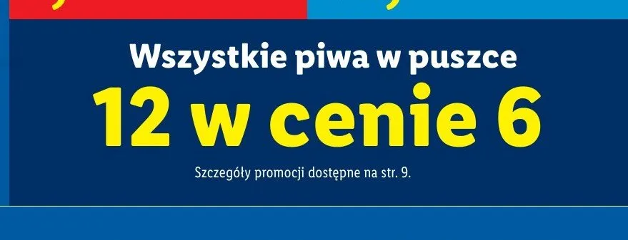 Piwo w puszce promocja w Lidl