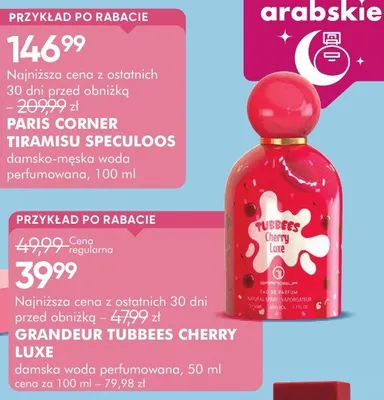 Damska woda perfumowana Grandeur Tubbees Cherry Luxe promocja w Super-Pharm