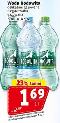 Woda Rodowita delikatnie gazowana, niegazowana, gazowana promocja w Prim Market