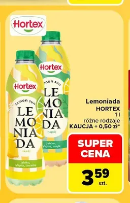 Lemoniada Hortex jabłko cytryna mięta promocja w Carrefour Market