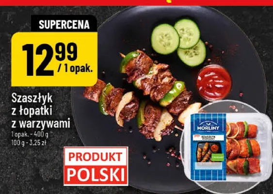 Szaszłyk z łopatki z warzywami promocja w POLOmarket