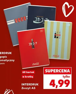 Zeszyt A5 60 kartek w kratkę Interdruk promocja w Kaufland