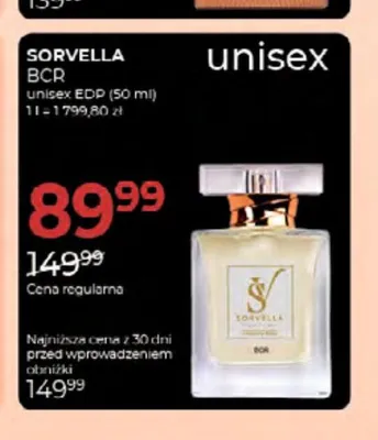 Woda perfumowana unisex Sorvella BCR promocja w Drogerie Jawa