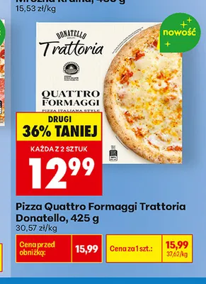 Pizza Quattro Formaggi Trattoria Donatello promocja w Biedronka
