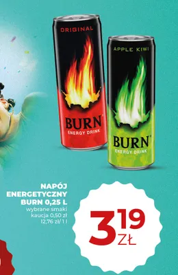 Napój energetyczny Burn Original promocja w Duży Ben