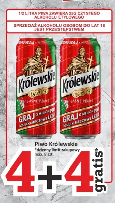 Piwo Królewskie Jasne Pełne promocja w Gram Market