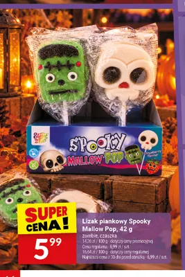 Lizak piankowy Spooky Mallow Pop zombie promocja w Twój Market