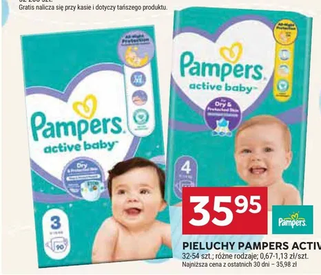 Pieluchy Pampers Active promocja w Stokrotka