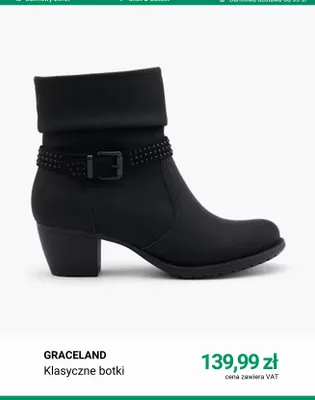 Klasyczne botki Graceland promocja w Deichmann