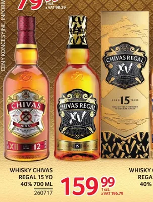 Whisky Chivas Regal XV 15 YO 40% promocja w Selgros