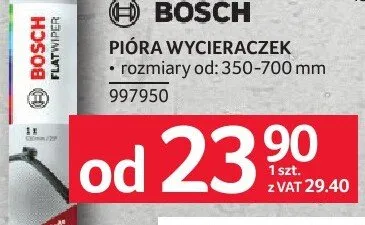 Pióra wycieraczek rozmiary od: 350-700 mm promocja w Selgros