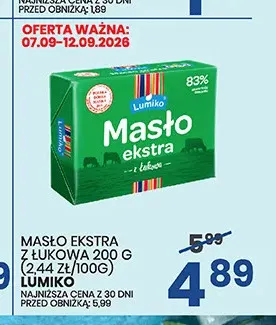 Masło ekstra z Łukowa Lumiko promocja w Wafelek