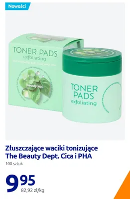 Złuszczające waciki tonizujące The Beauty Dept. Cica i PHA promocja w Action