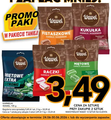 Cukierki karmelki Miętowe Extra Strong Wawel promocja w Kupiec