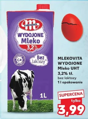 Mleko UHT 3,2% tł. bez laktozy promocja w Kaufland