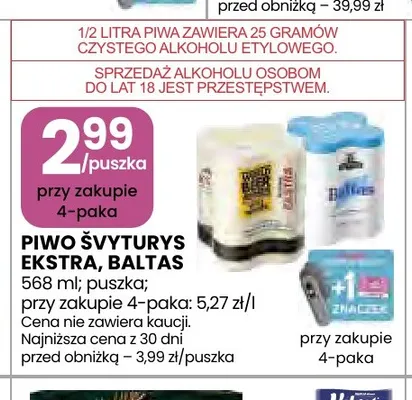 Piwo Švyturys Ekstra promocja w Stokrotka