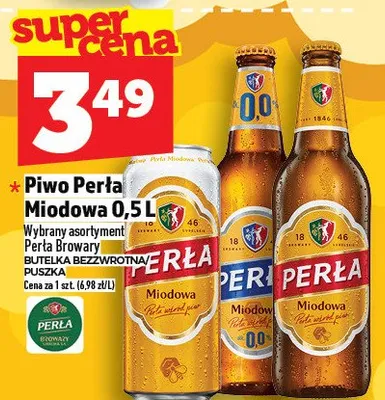 Piwo Perła miodowa wybrany asortyment promocja w TOPAZ