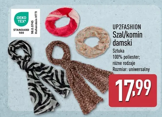 Szal/komin damski promocja w Aldi