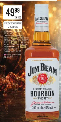 Whiskey Jim Beam Kentucky Straight Bourbon promocja w Dino