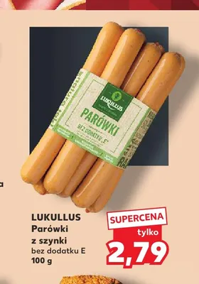 Parówki z szynki bez dodatku E Lukullus promocja w Kaufland