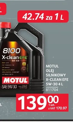 Olej silnikowy X-Clean Efe 5W-30 Motul promocja w Selgros