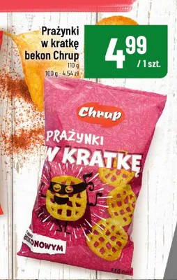 Prażynki w kratkę o smaku bekonowym Chrup promocja w POLOmarket