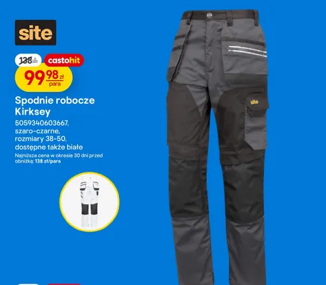 Spodnie robocze Kirksey rozmiary 38-50 promocja w Castorama