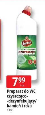 Preparat do WC czyszcząco-dezynfekujący kamień i rdza Syphon promocja w Leclerc