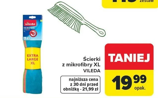 Ścierki z mikrofibry XL VILEDA promocja w Carrefour