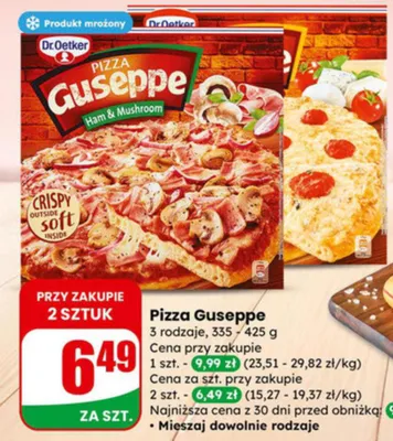Pizza Guseppe 3 rodzaje promocja w Dino