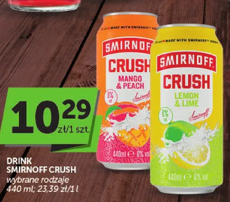 Drink Smirnoff Crush promocja w Groszek