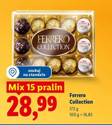 Praliny Collection Mix 15 pralin promocja w Lidl
