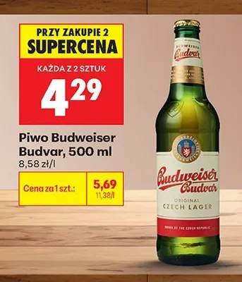Piwo Budweiser Budvar promocja w Biedronka