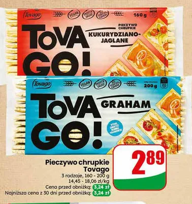 Pieczywo chrupkie Tovago promocja w Dino