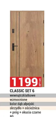 Drzwi wewnątrzklatkowe Classic Set 6 promocja w Merkury Market