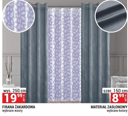 Materiał zasłonowy promocja w Merkury Market