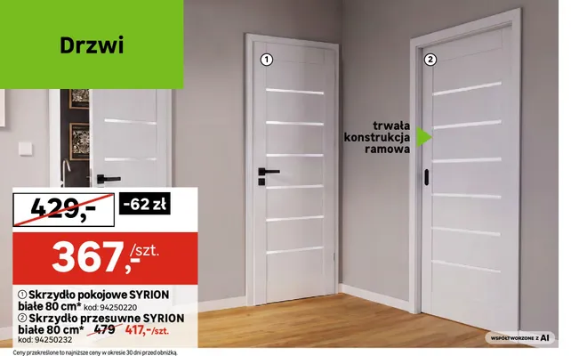 Skrzydło pokojowe Syrion białe promocja w Leroy Merlin