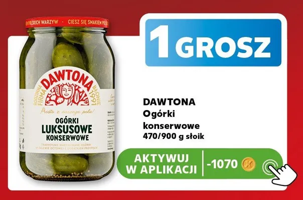 Ogórki luksusowe konserwowe Dawtona promocja w Kaufland