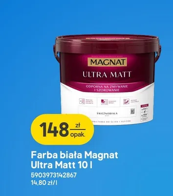 Farba biała Magnat Ultra Matt promocja w Castorama