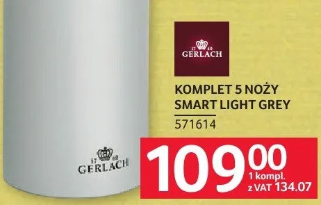 Komplet 5 noży Smart Light Grey promocja w Selgros