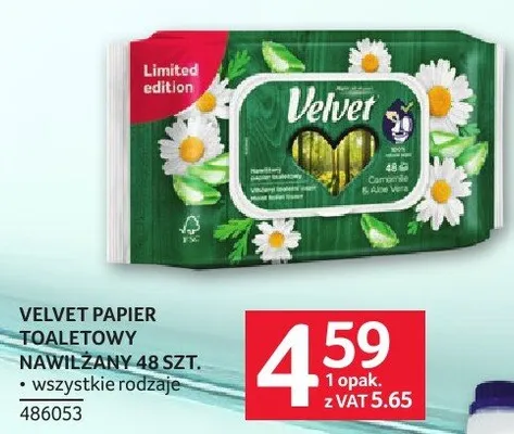 Papier toaletowy Velvet nawilżany 48 szt. promocja w Selgros