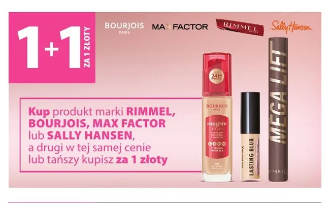 Produkty marek Rimmel Bourjois Max Factor Sally Hansen promocja w Hebe