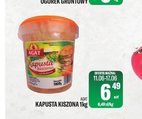 Kapusta kiszona Agat promocja w Tomi Markt
