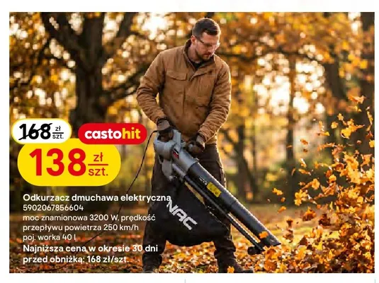 Odkurzacz dmuchawa elektryczna Nac promocja w Castorama