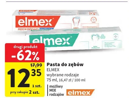 Pasta do zębów wybrane rodzaje promocja w Intermarche